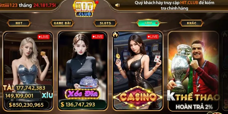 Tham gia game live tại Hitclub vui hết nấc, nhận thưởng hết mình